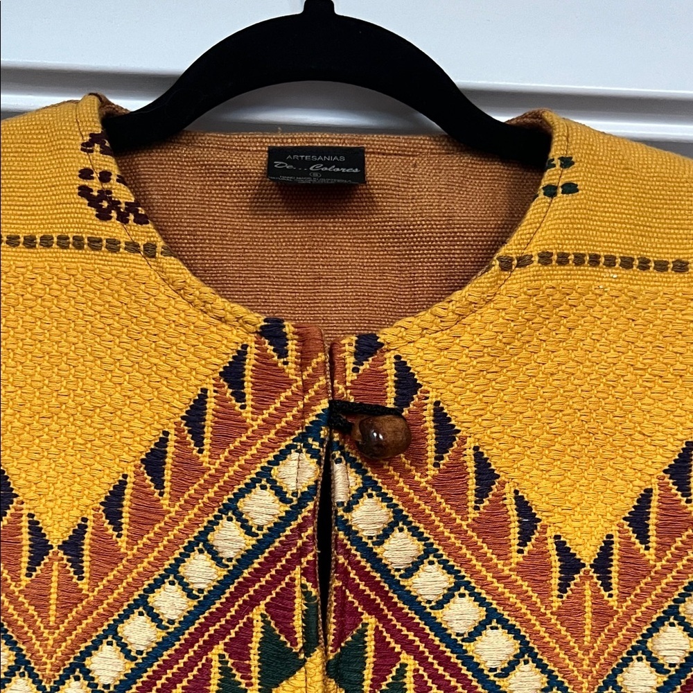 Handmade Guatemala Artesanías Embroidered Cotton Jacket – Boho / Tribal - Picture 3 of 8